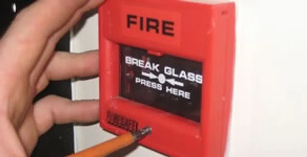 fire alarm installation service showing manual fire alarm pull station installed by licensed electricians in West Palm Beach, FL