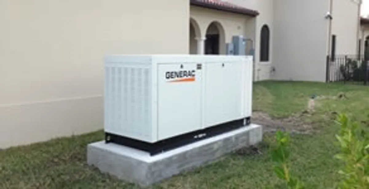 generator installation service showing standby generator professionally installed for residential power backup in West Palm Beach, FL