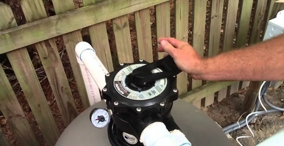 pool pumps service showing professional adjustment of pool pump control system in West Palm Beach, FL